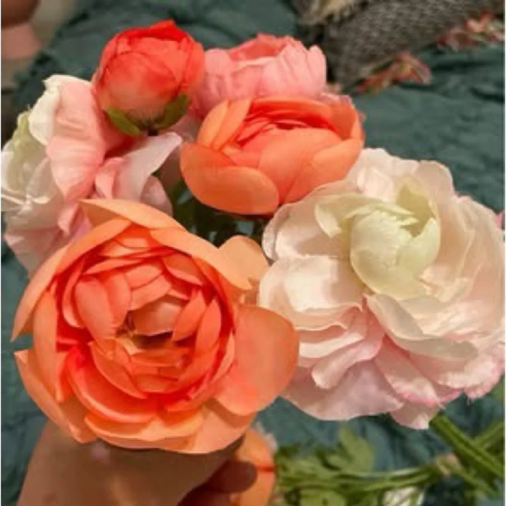 Pottery Barn 1 Bunch Faux Ranunculus / 💐 Bouquet NWT